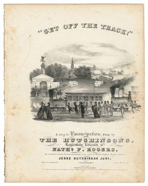  [SHEET MUSIC]. [EMANCIPATION AND ABOLITIONISM]. HUTCHINSON,...