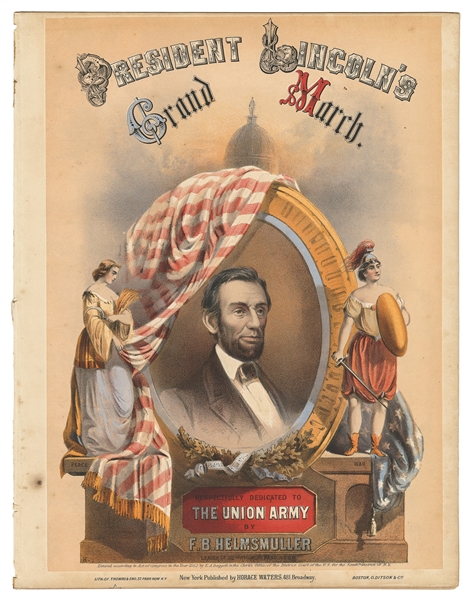  [SHEET MUSIC]. [LINCOLN, Abraham (1801-1865), association]....