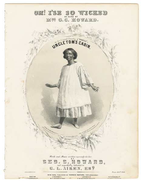  [SHEET MUSIC]. [UNCLE TOM’S CABIN]. HOWARD, George C. (1818...