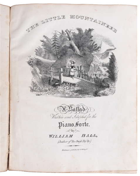  [SHEET MUSIC]. A Pair of Nineteenth-Century Bound Volumes o...