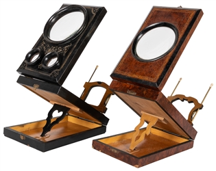  A pair of Victorian stereo-graphoscope viewers. 19th Centur...