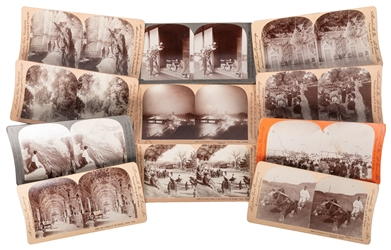  [STEREOVIEW CARDS]. A Large Group of Stereoscopic View Card...