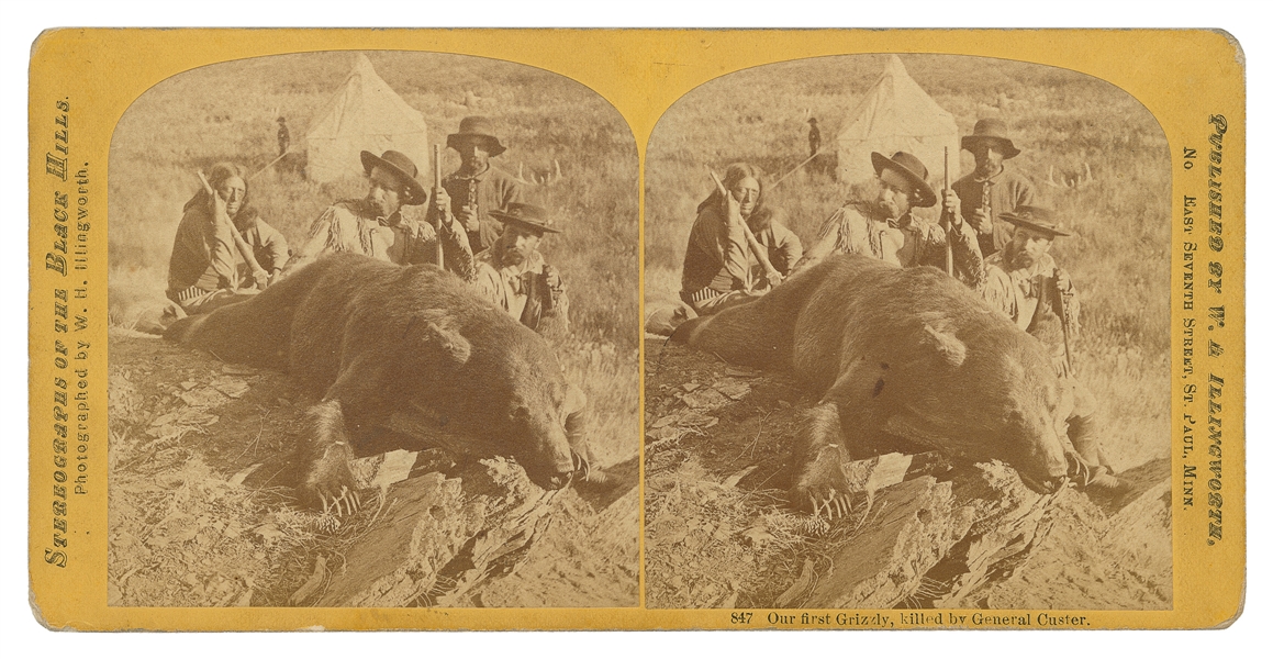  [STEREOVIEW CARDS]. George Armstrong Custer “Our First Gri...