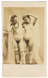  [EROTICA]. CDV of Two Naked Women....