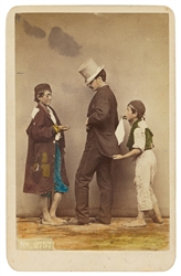  Hand-Colored CDV of Two Youthful P...