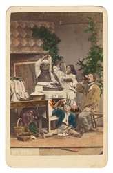  Humorous Hand-Colored CDV of Four ...