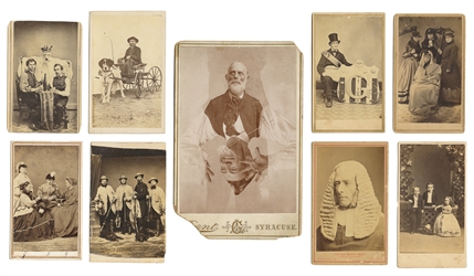  Group of Nine Cabinet Cards of Assorted Sub...