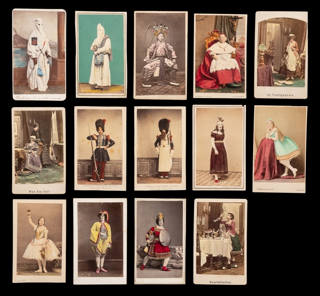  [HAND-COLORING]. Group of 14 Hand-Colored C...