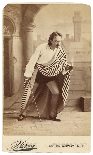  [THEATRE]. BOOTH, Edwin (1833-1893). CDV...