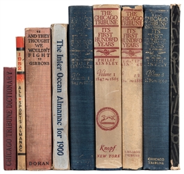  [CHICAGO]. Group of Nine Books Related to the Chicago Tribu...