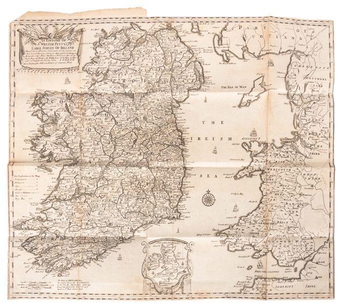  [MAP]. NICHOLLS, Sutton (1668-1729). An Epitome of Sr. Will...