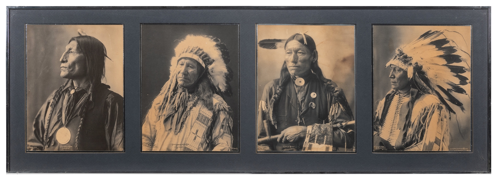  [NATIVE AMERICANS]. A Suite of Four Photographic Portraits ...