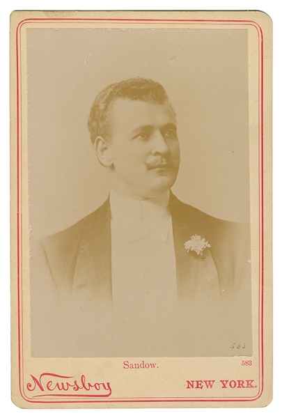  SANDOW, Eugen (1867-1925). Cabinet Card Portrait of the Fam...