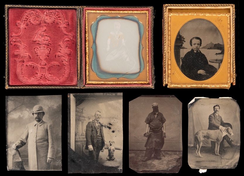  [TINTYPES]. Group of Five Tintypes and One Ambrotype. [V.p....