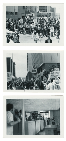  [VIETNAM WAR PROTESTS]. Group of Nearly 65 Snapshots of Pro...