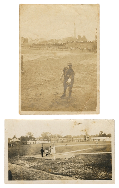  [BASEBALL]. ALMEIDA, Rafael (1887-1968). A Pair of Snapshot...