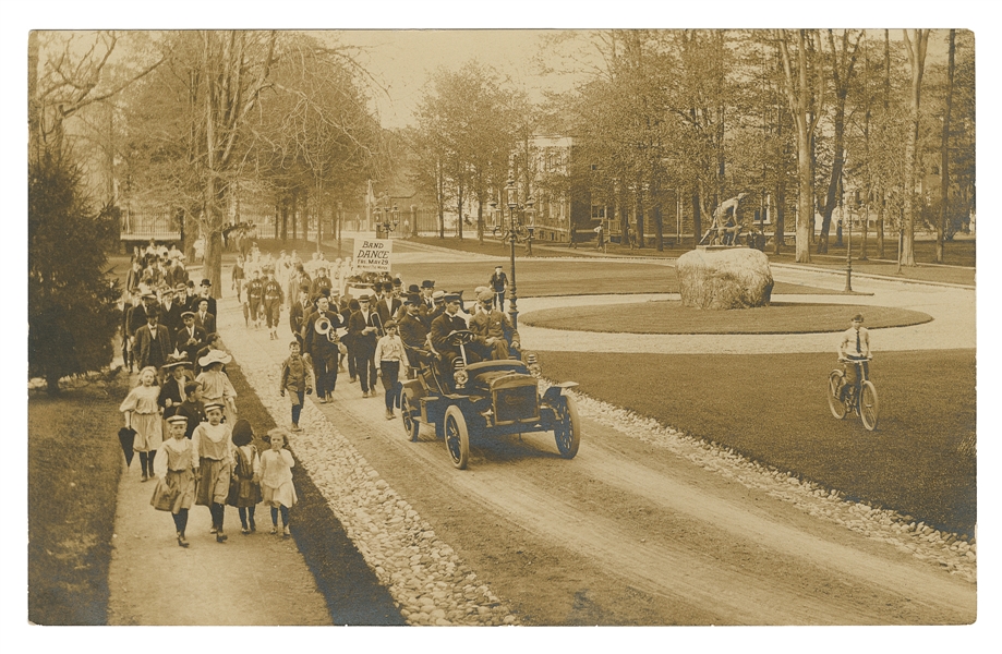  [BASEBALL]. Real Photo Postcard of a Baseball Parade in Coo...