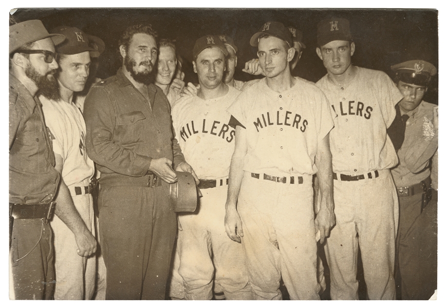  [BASEBALL]. [CASTRO, Fidel (1926-2016) and CIENFUEGOS, Cami...