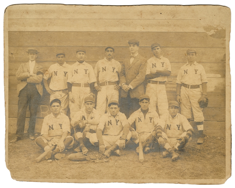  [BASEBALL]. Cabinet Card Team Photograph of the New York Ba...