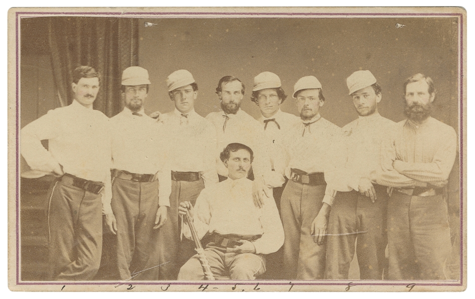  [BASEBALL]. Everett Base Ball Club CDV. [Oshkosh, ...