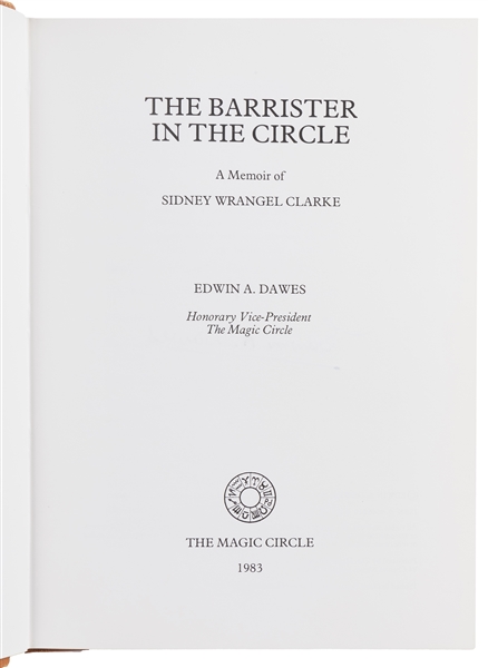  DAWES, Edwin A. (1925 – 2023). The Barrister in the Circle....