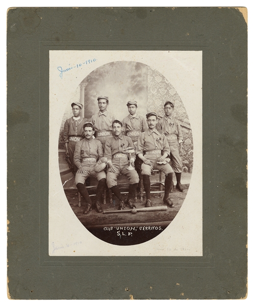  [BASEBALL]. Original Photographic Team Portrait of the Mexi...