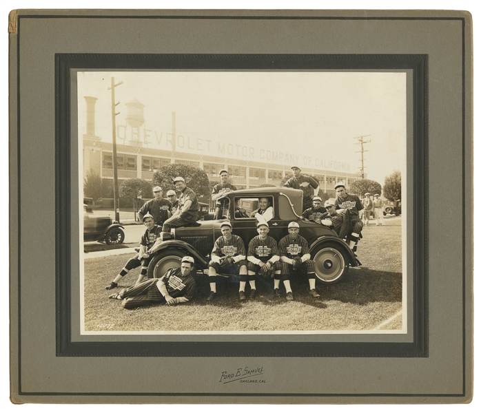  [BASEBALL]. Original Photographic Team Portrait of the Oakl...