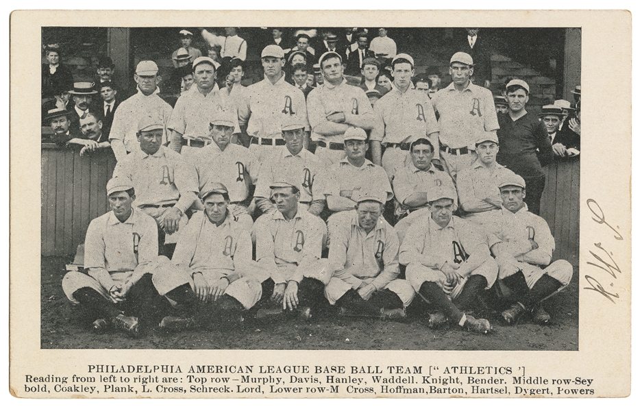  [BASEBALL]. Postcard for the “Philadelphia American League ...