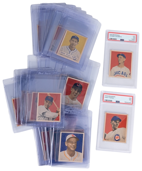  [BASEBALL CARDS]. Group of 61 Bowman Gum Baseball Cards. [P...