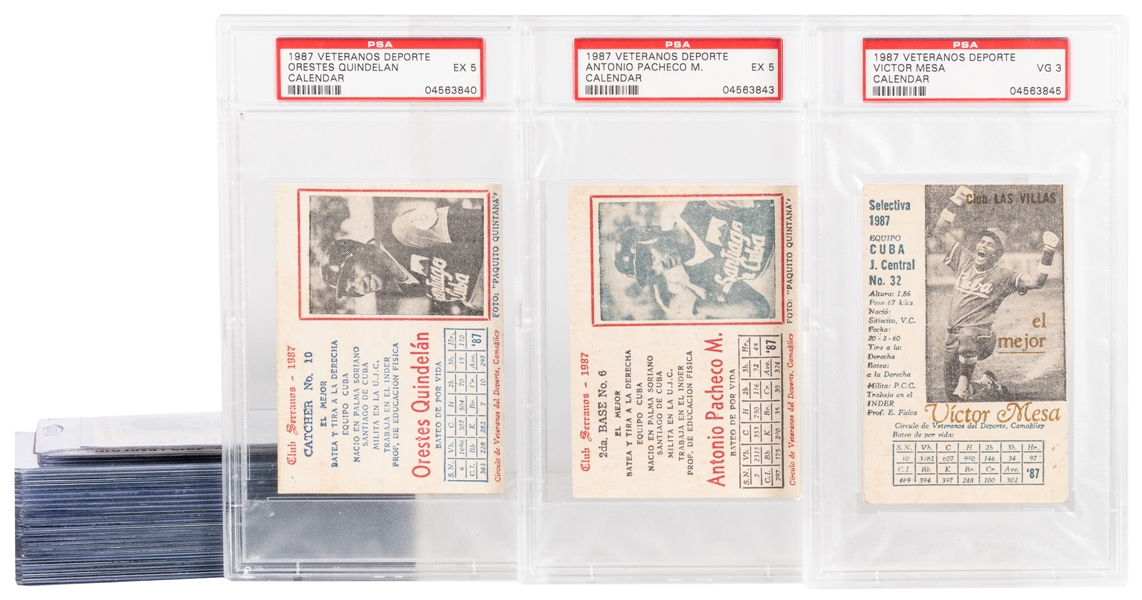  [BASEBALL CARDS]. Group of 31 Cuban Baseball Cards, includi...