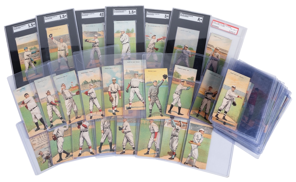  [BASEBALL CARDS]. A Complete Set of All 50 Double Folder Me...