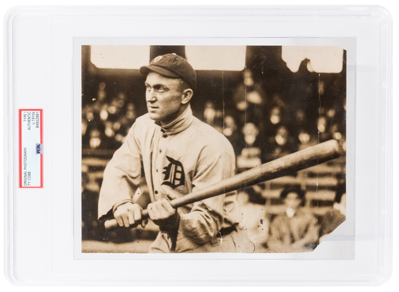  [BASEBALL]. COBB, Ty (1886-1961). Original Action Press Pho...