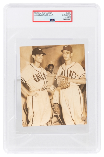  [BASEBALL]. Original Press Photograph of Luis Aparicio Sr. ...