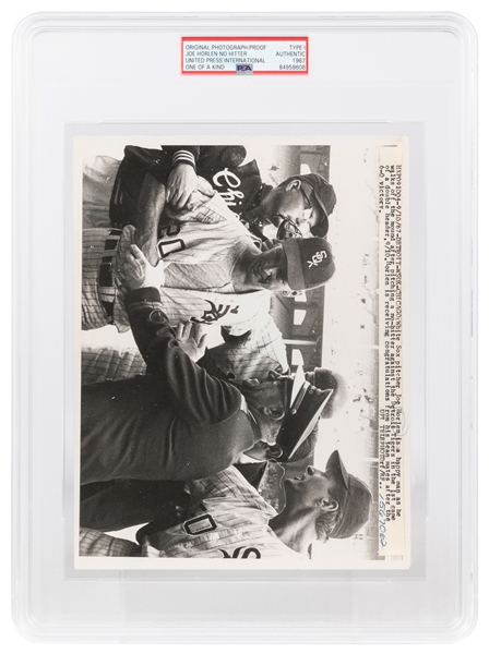  [BASEBALL]. Original UPI Press Photograph/Proof of Chicago ...