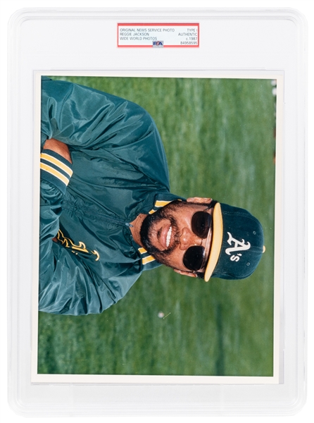  [BASEBALL]. Original AP Press Photograph of Reggie Jackson ...