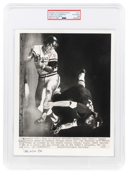  [BASEBALL]. Original AP Press Photograph/Proof of an Action...