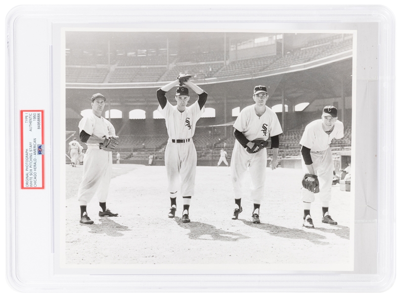  [BASEBALL]. Original Chicago Herald-American Photo of Four ...