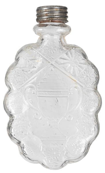  [JAPANESE BASEBALL]. Glass Baseball Flask with Japanese-Sty...