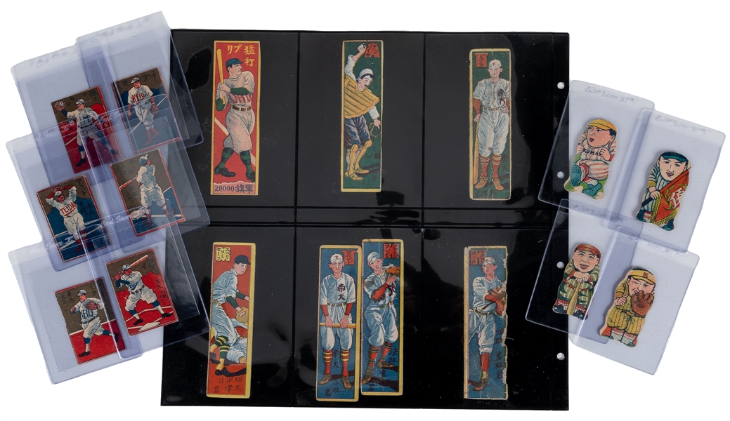  [JAPANESE BASEBALL]. A Large Group of 70 Baseball Menko Car...