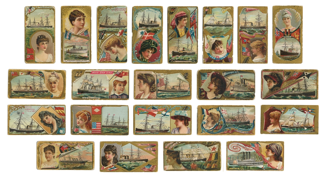  [CIGARETTE CARDS]. A Group of 22 “Ocean and River Steamers ...