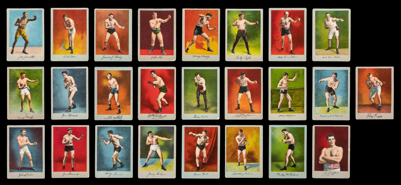  [CIGARETTE CARDS]. A Complete Set of 25 “Prize Fight Series...