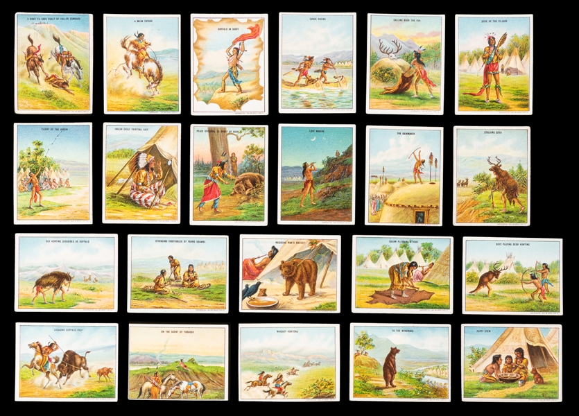  [CIGARETTE CARDS]. A Complete Set of All 50 “Indian Life in...