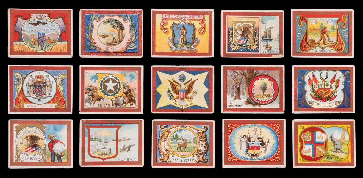  [CIGARETTE CARDS]. A Group of 240 “Seals of the United Stat...