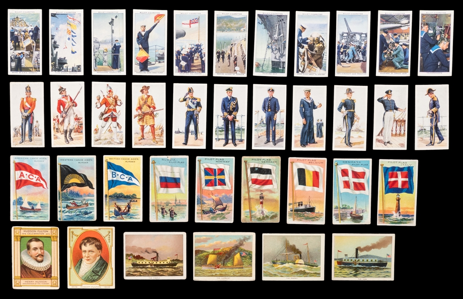  [CIGARETTE CARDS]. A Group of Various Cigarette Cards of Ma...