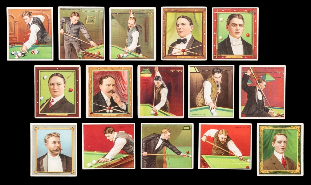  [CIGARETTE CARDS]. A Group of 15 “Series of Champion Pool &...