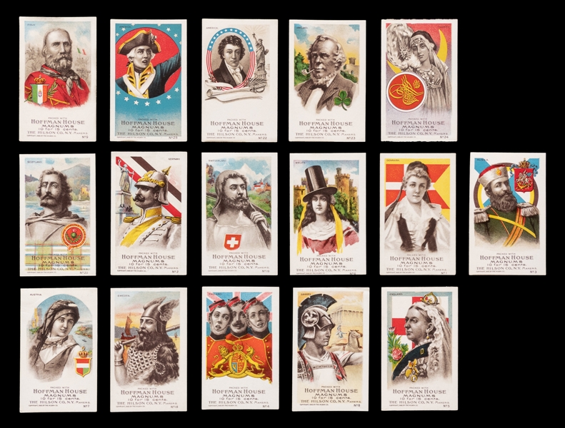  [CIGARETTE CARDS]. A Group of 16 Cards of National Anthems ...