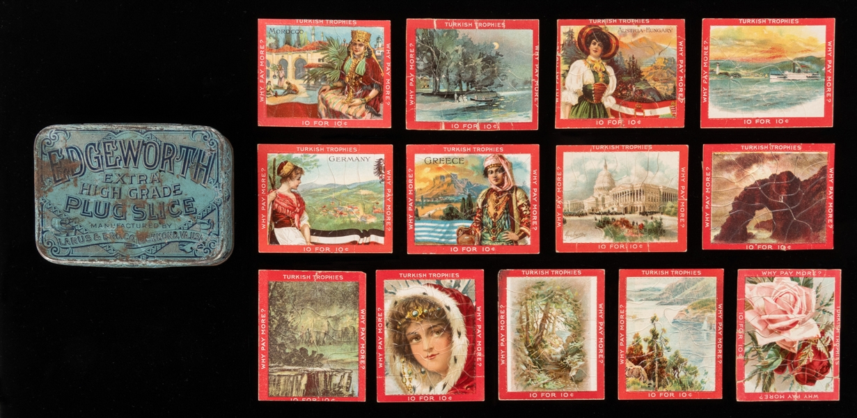  [CIGARETTE PUZZLE CARDS]. A Group of 26 Jigsaw Puzzle Cards...