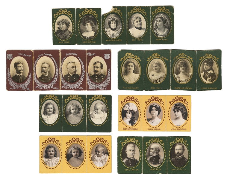  [JUJUBES CARDS]. A Group of 25 Miniature “Tom Thumb” Sa-Yo ...