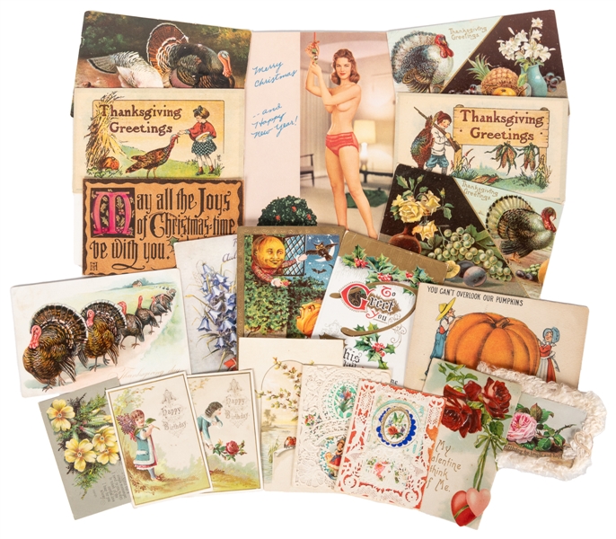  [HOLIDAY CARDS]. A Huge Group of Nearly 400 Color Holiday C...