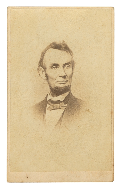  [LINCOLN, Abraham (1809-1865), subject]. [BRADY, Matthew (1...